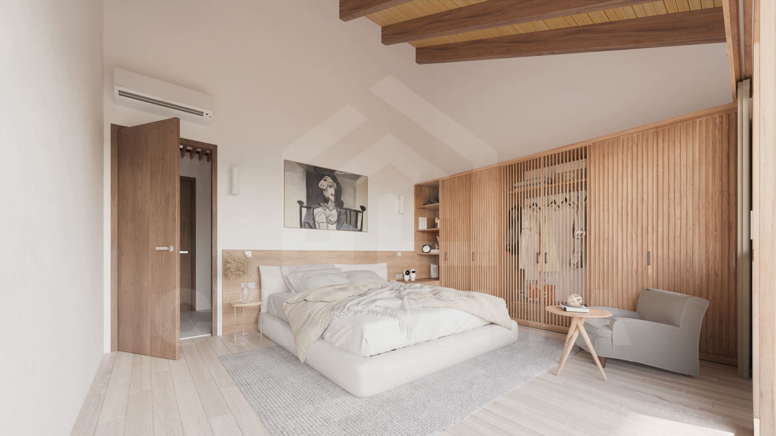 Bedroom with large wardrobe and ample storage in this 3 Bedroom Villa in Uluwatu with a great Location for Investment