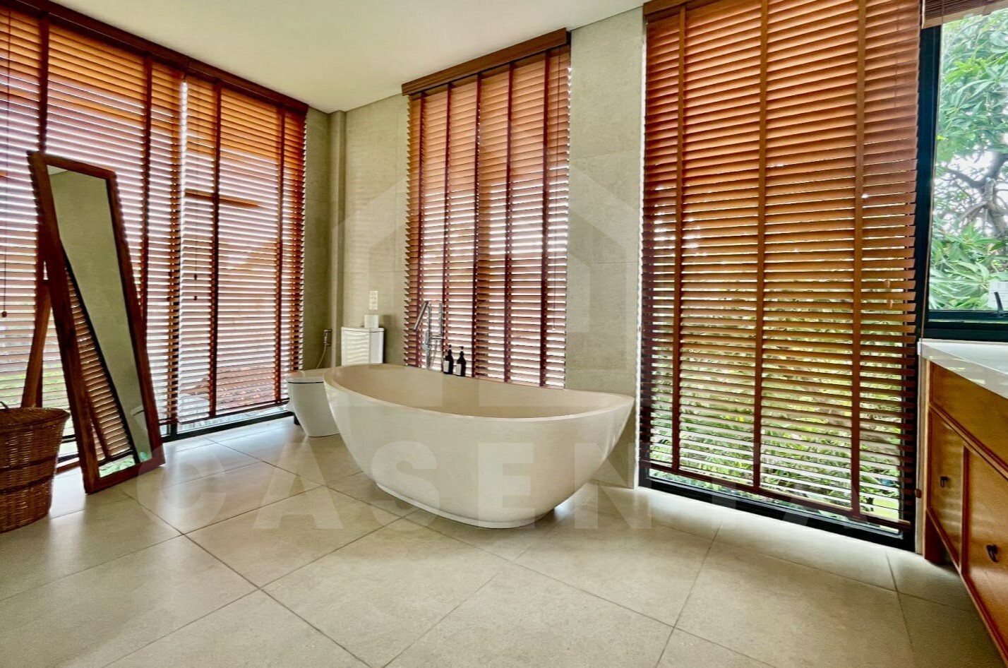 Relaxing bathtub inside stunning 3 bedroom villa in Seminyak