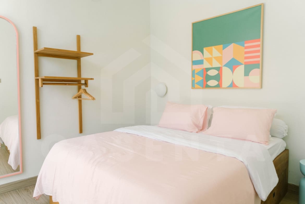 Bedroom inside family villa in Umalas