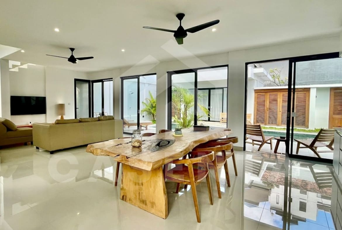 Airy living area inside stunning 3 bedroom villa in Seminyak