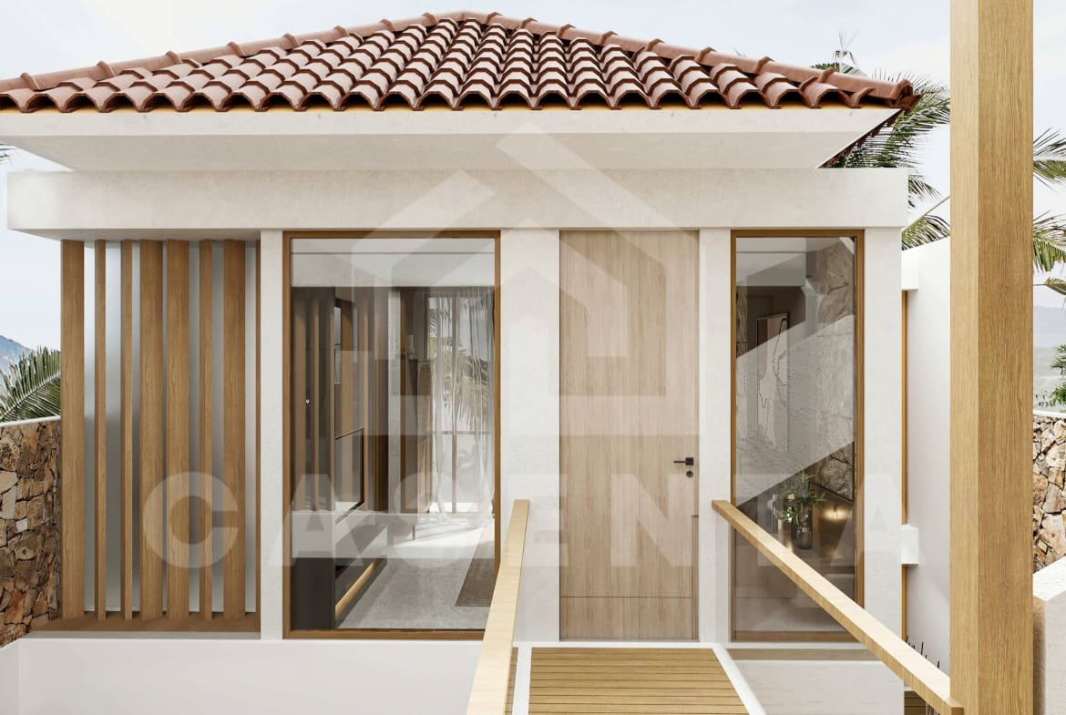 Access to bedroom inside a beautiful villa in Bingin