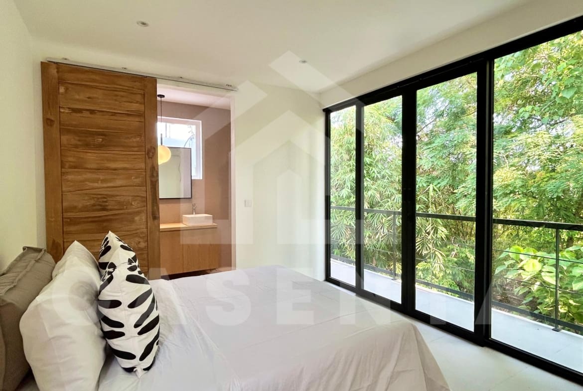 Bedroom inside brand new villa in Canggu