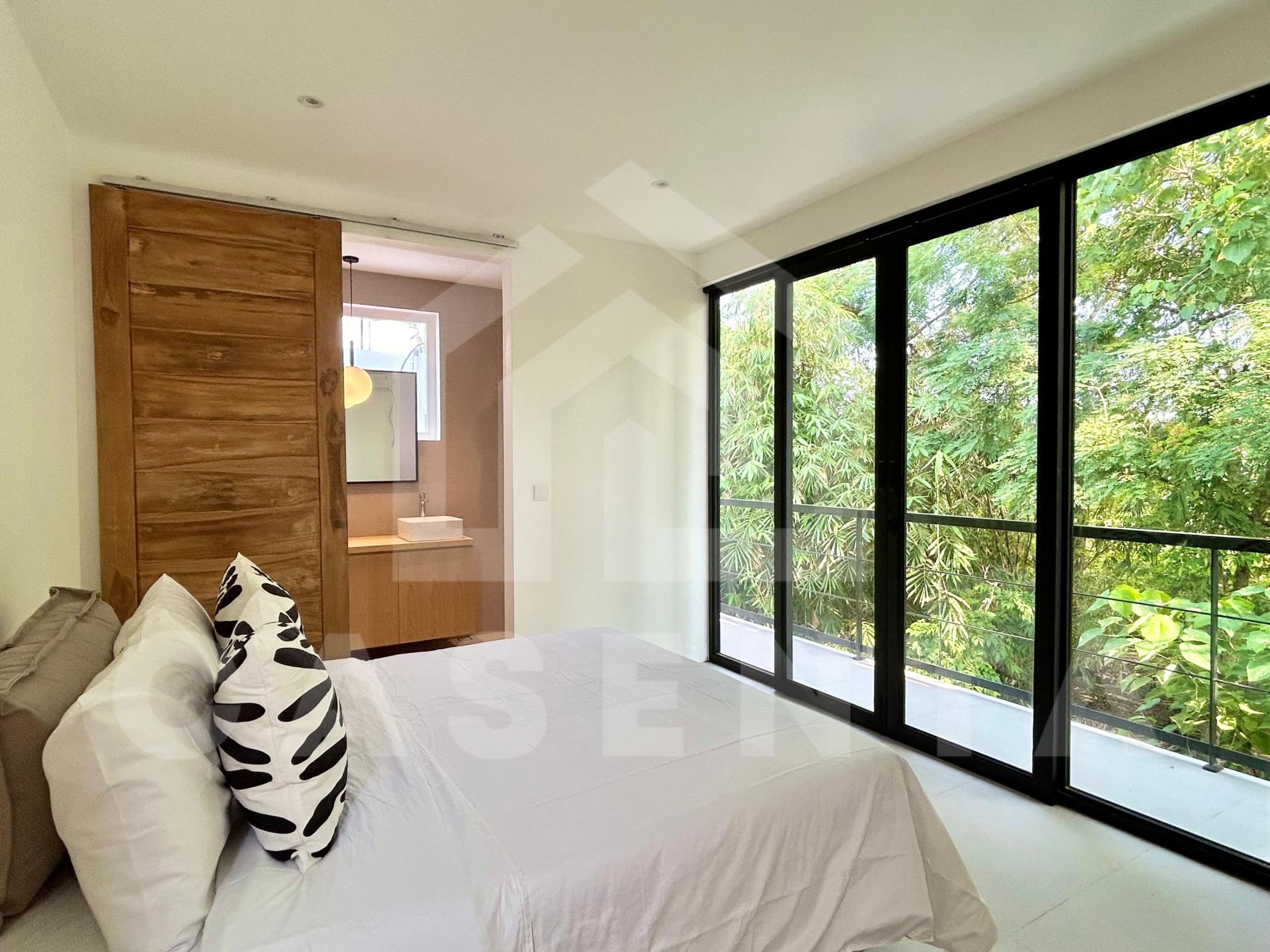 Bedroom inside brand new villa in Canggu