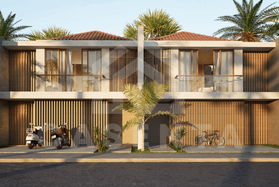 Beautiful facade of 2 bedroom villa in Bingin