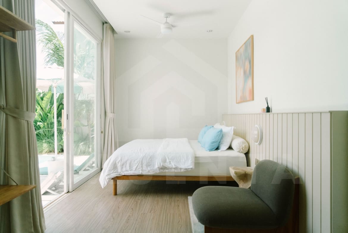 Bedroom inside family villa in Umalas