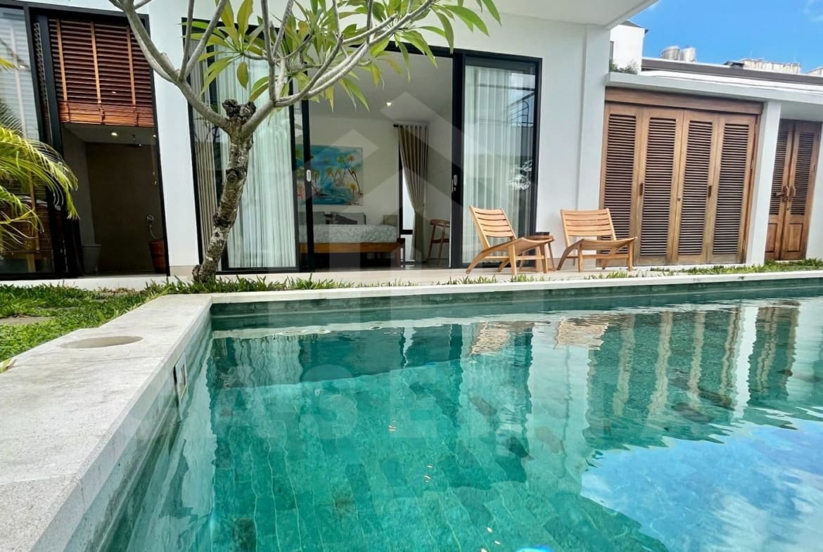 Bedroom by the pool inside stunning villa in Seminyak