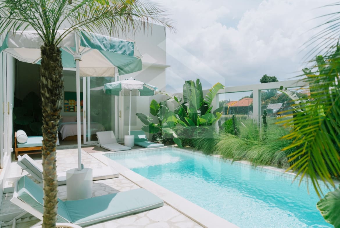 Outdoor space inside 4 bedroom family villa in Umalas