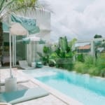 Outdoor space inside 4 bedroom family villa in Umalas