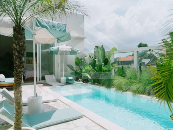 Outdoor space inside 4 bedroom family villa in Umalas