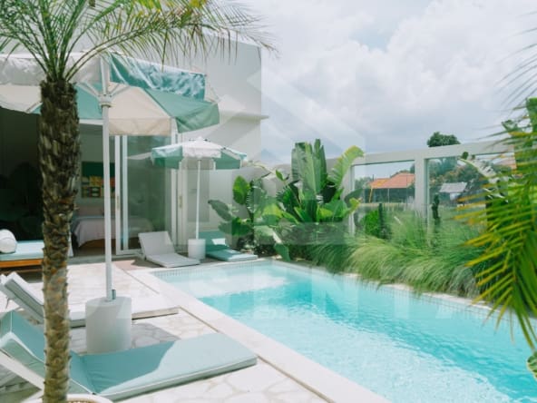 Outdoor space inside 4 bedroom family villa in Umalas