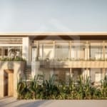 Facade of a tasteful 4 bedroom Japandi villa in Umalas