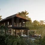 Outside view of riverfront villa in a superb Ubud area