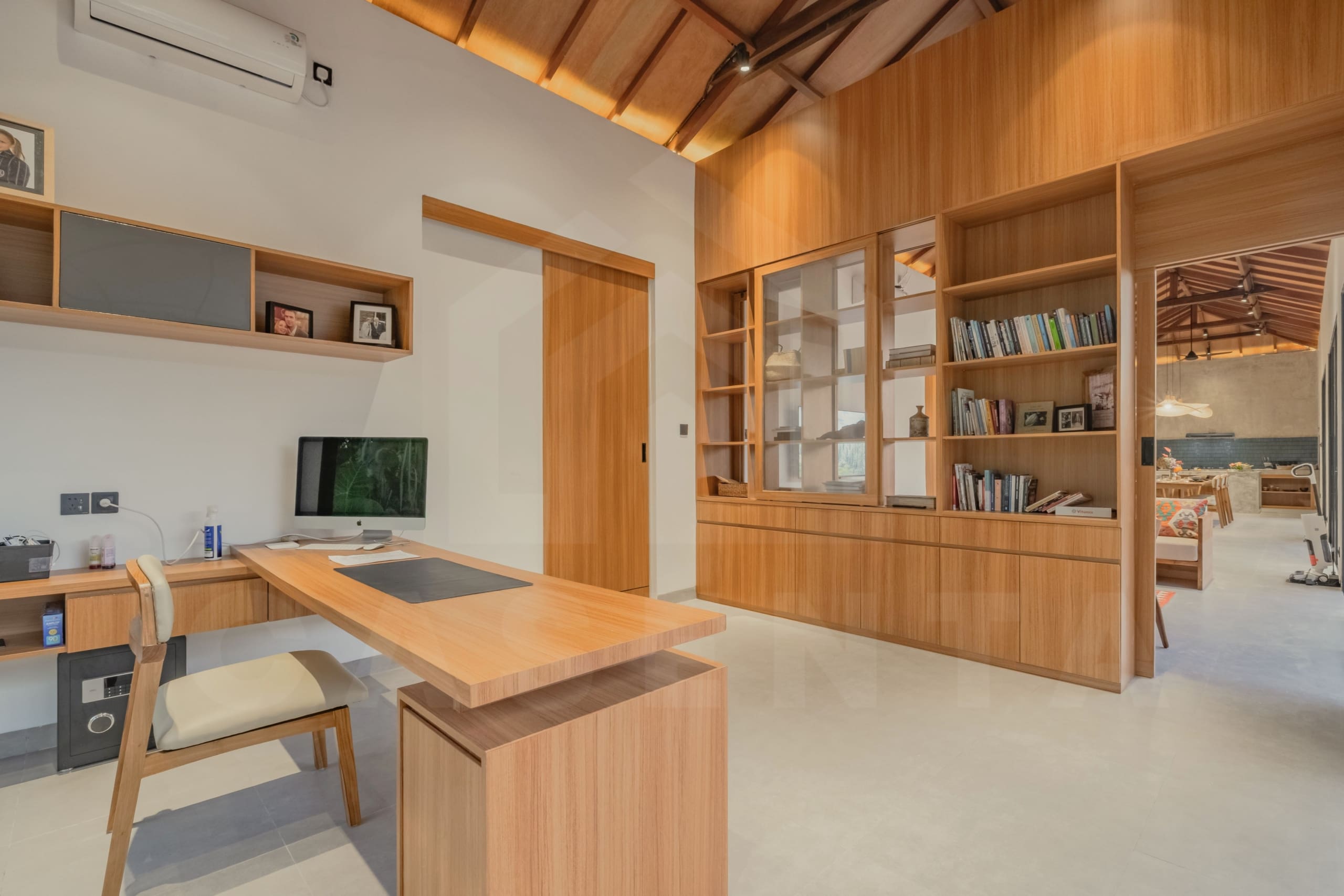Home office with garden view in modern Ubud leasehold villa