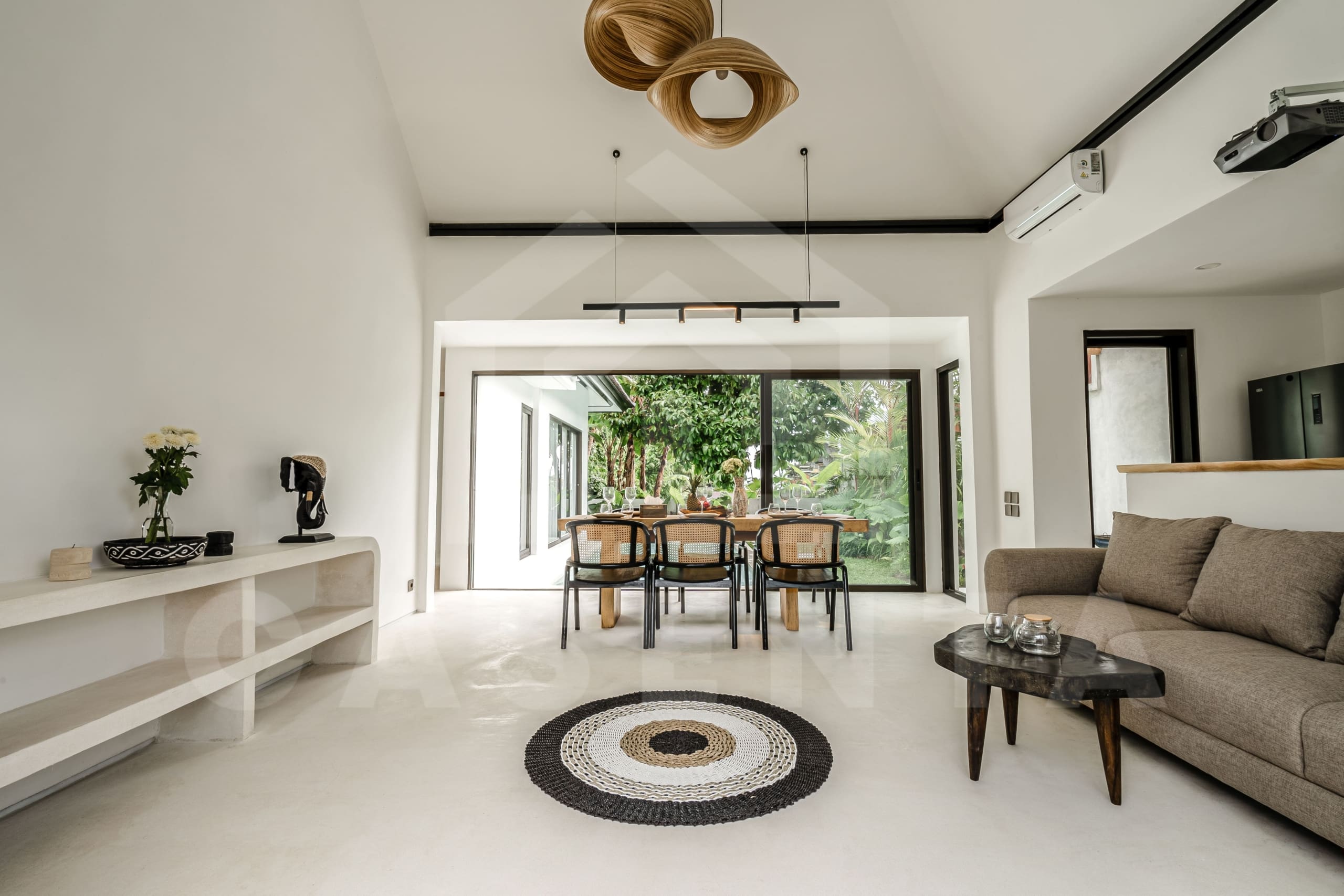 Living area inside beautiful 2 bedroom villa in Ubud