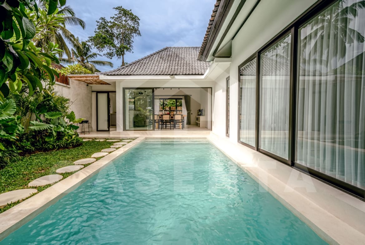 Outdoor area inside beautiful 2 bedroom villa in Ubud