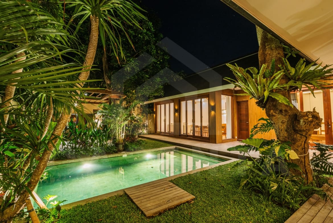 Outdoor area inside 3 bedroom family villa in Sanur