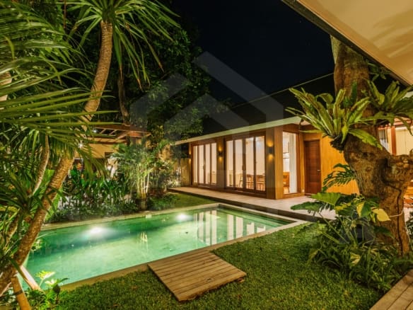 Outdoor area inside 3 bedroom family villa in Sanur
