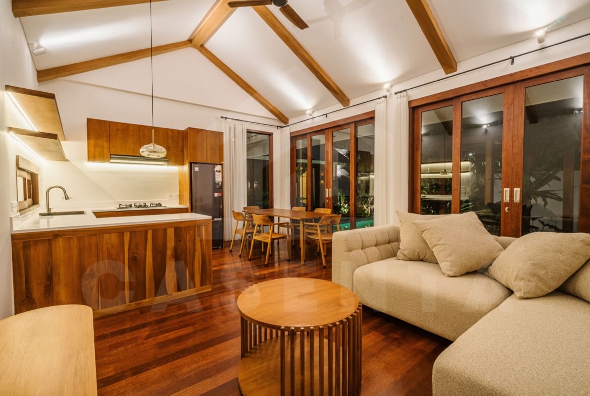 Living area inside 3 bedroom family villa in Sanur