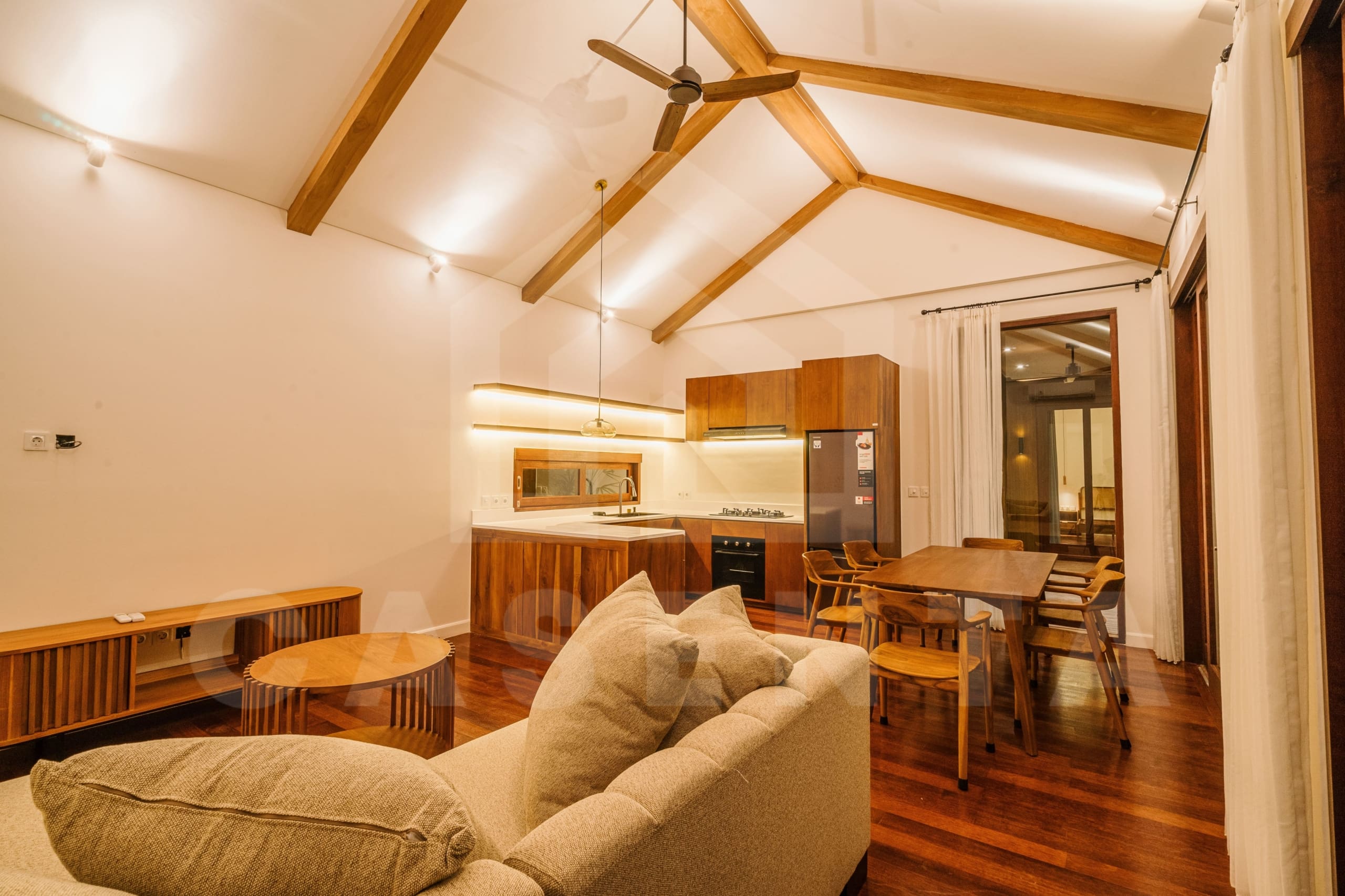 Living area inside 3 bedroom family villa in Sanur