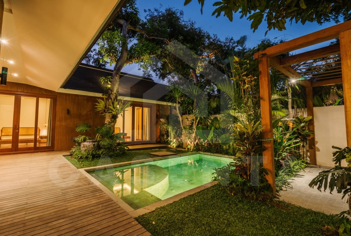 Outdoor area inside 3 bedroom family villa in Sanur