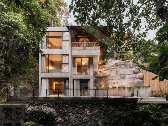 Facade of 4 bedroom villa with jungle view in Ubud