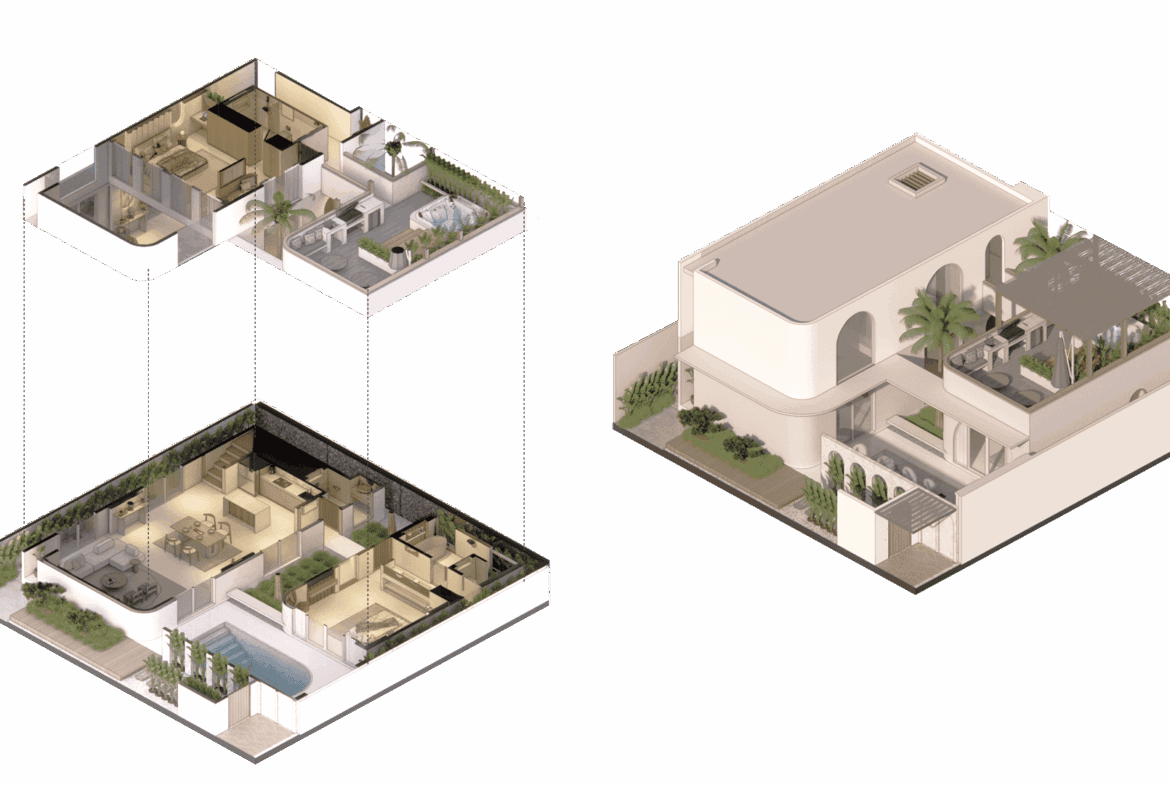 Layout of admirable 2 bedroom villa in Tumbak Bayuh