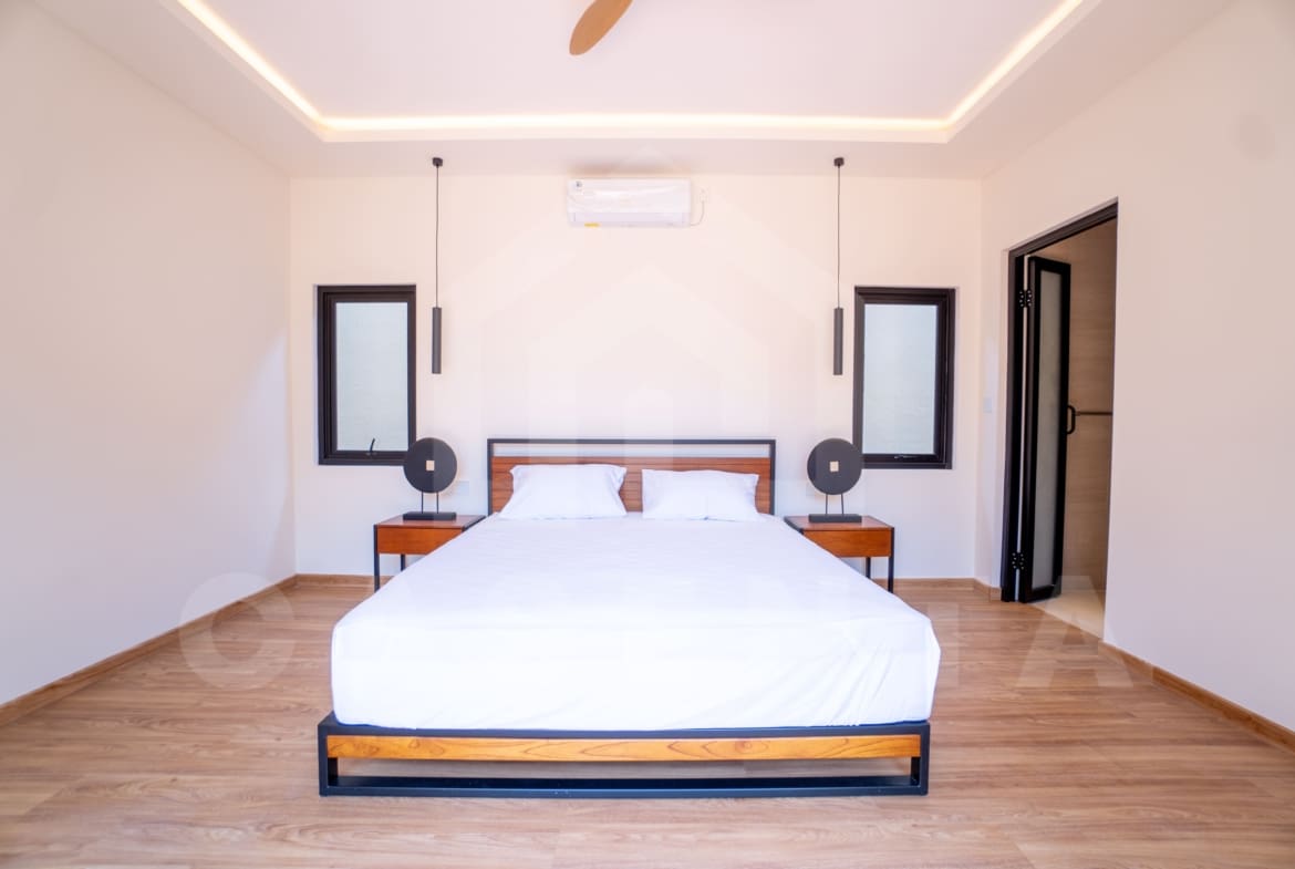 Bedroom inside authentic 3 bedroom Japanese villa in Sanur