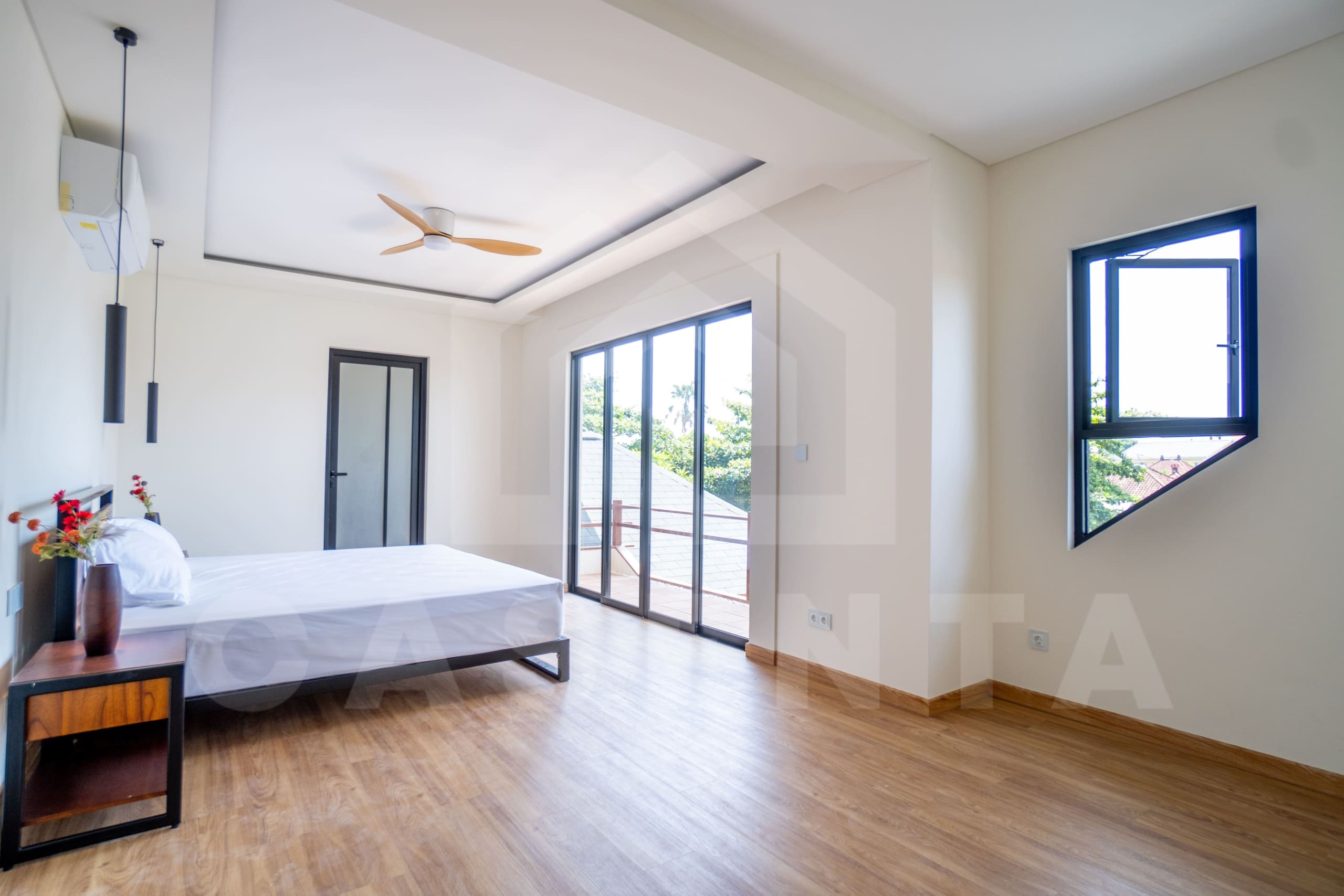 Bedroom inside authentic Japanese villa in Sanur
