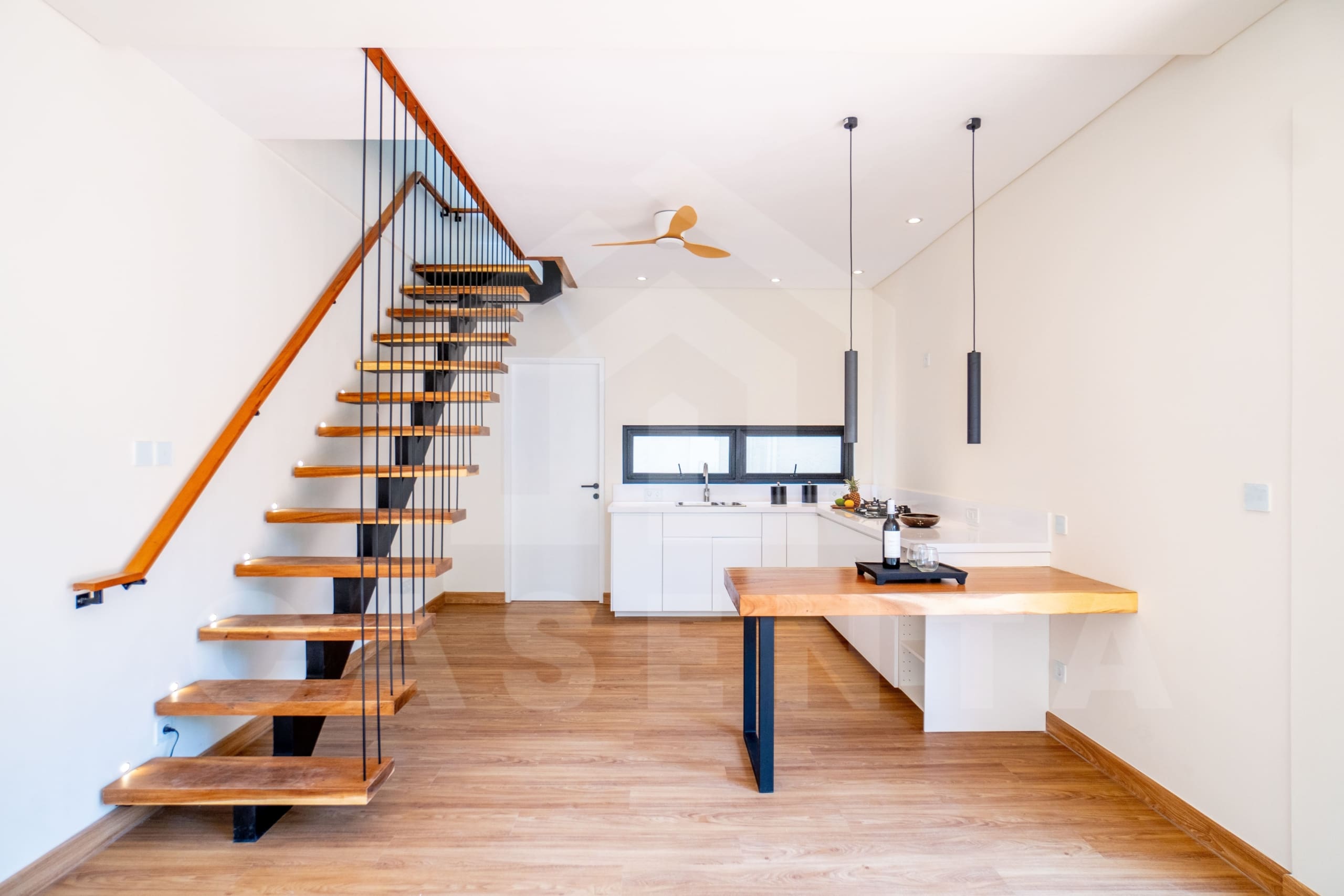 Kitchen inside authentic 3 bedroom Japanese villa in Sanur