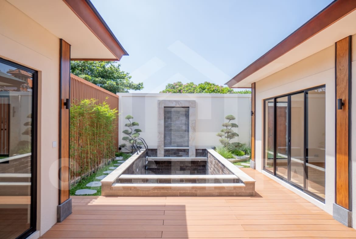 Outdoor area inside authentic 3 bedroom Japanese villa in Sanur