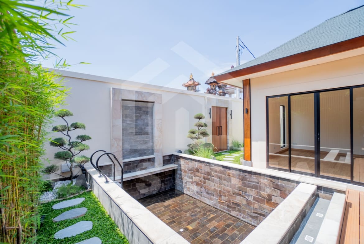 Pool area inside authentic 3 bedroom Japanese villa in Sanur