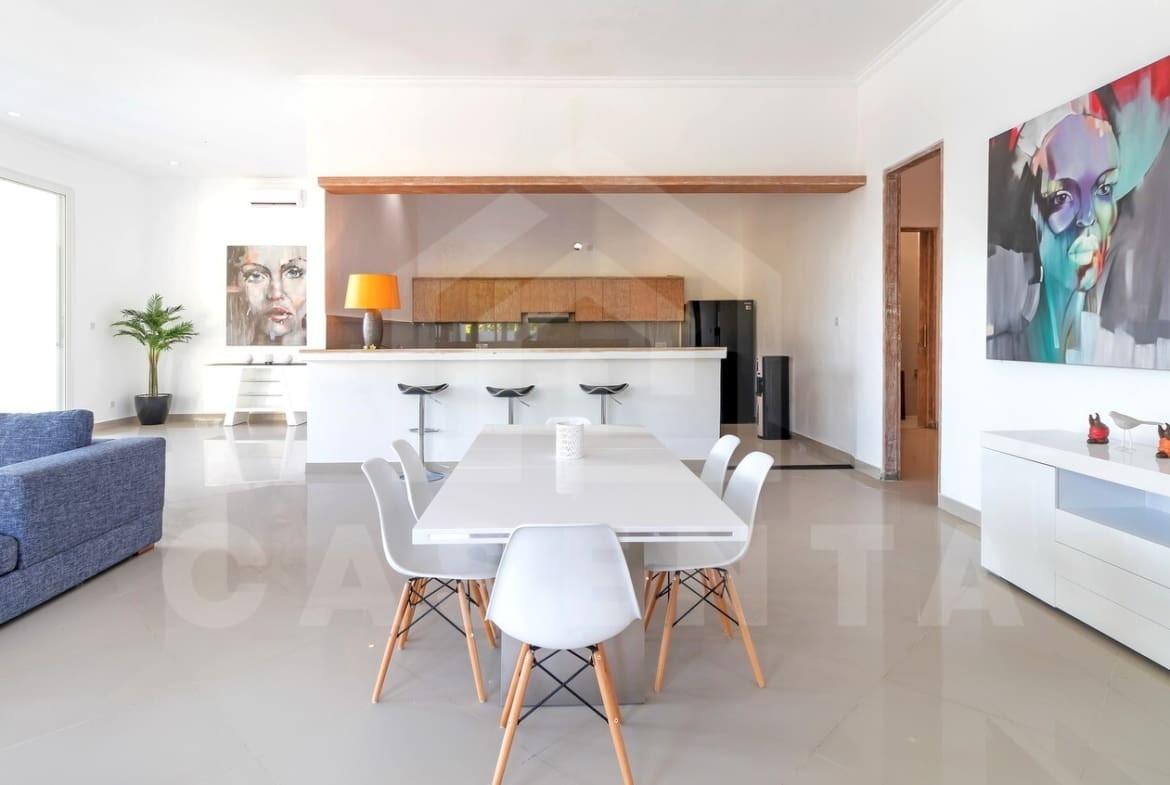 Dining area inside beautiful 3 bedroom villa in Ubud