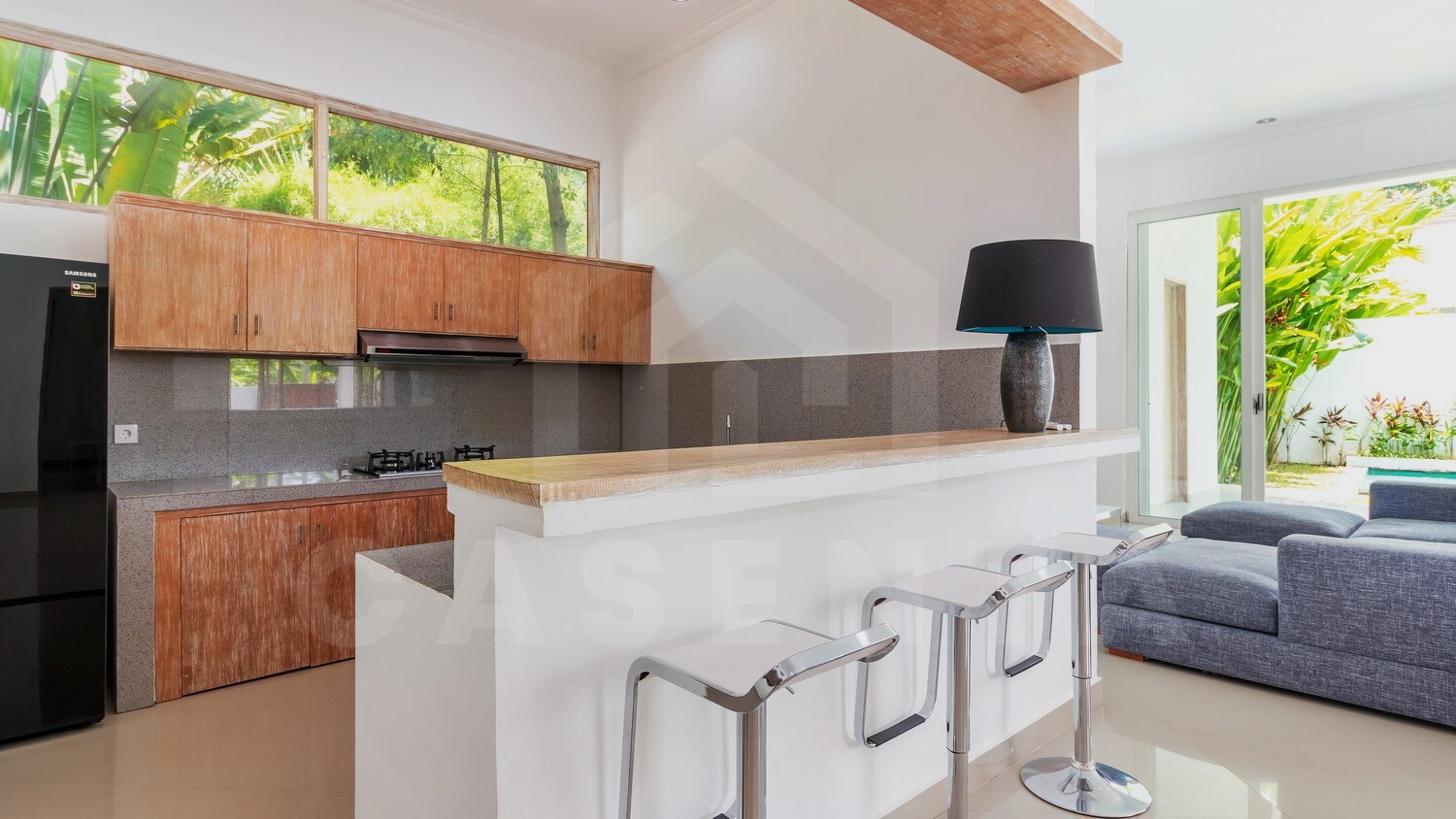 Kitchen inside beautiful 3 bedroom villa in Ubud