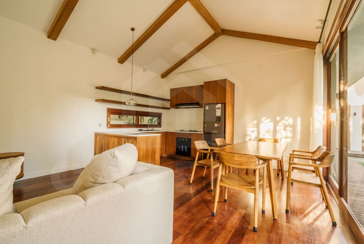 Kitchen/dining area inside 3 bedroom villa in the heart of Sanur