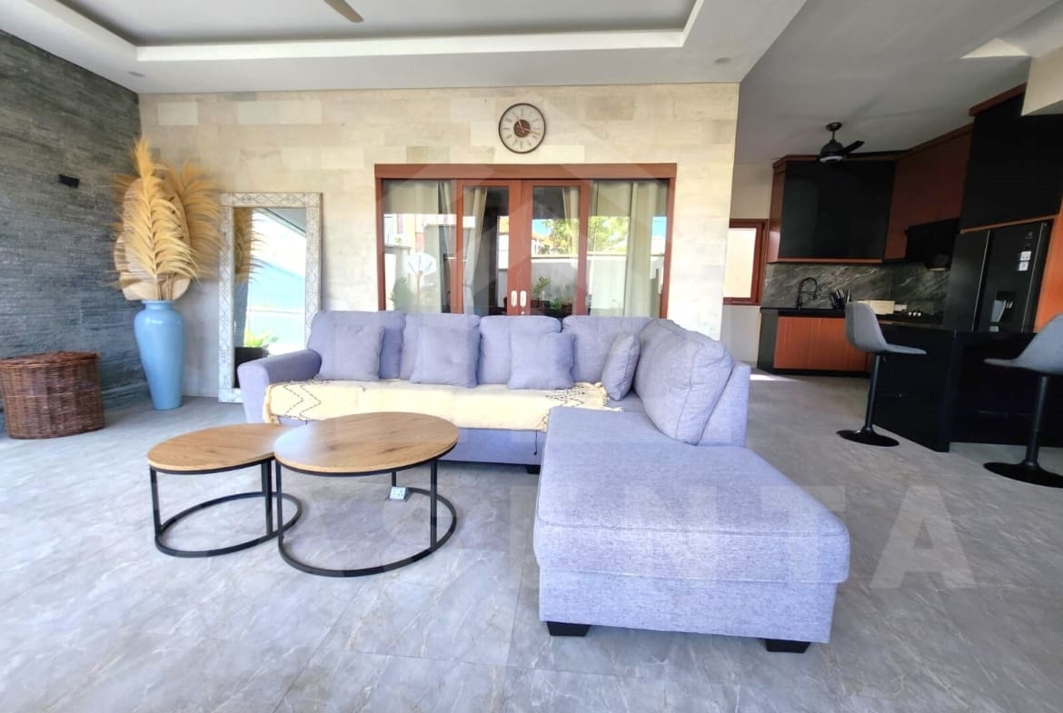 Living area inside charming 3 bedroom family villa in Sanur