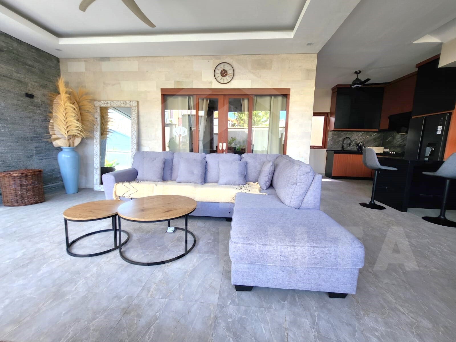 Living area inside charming 3 bedroom family villa in Sanur