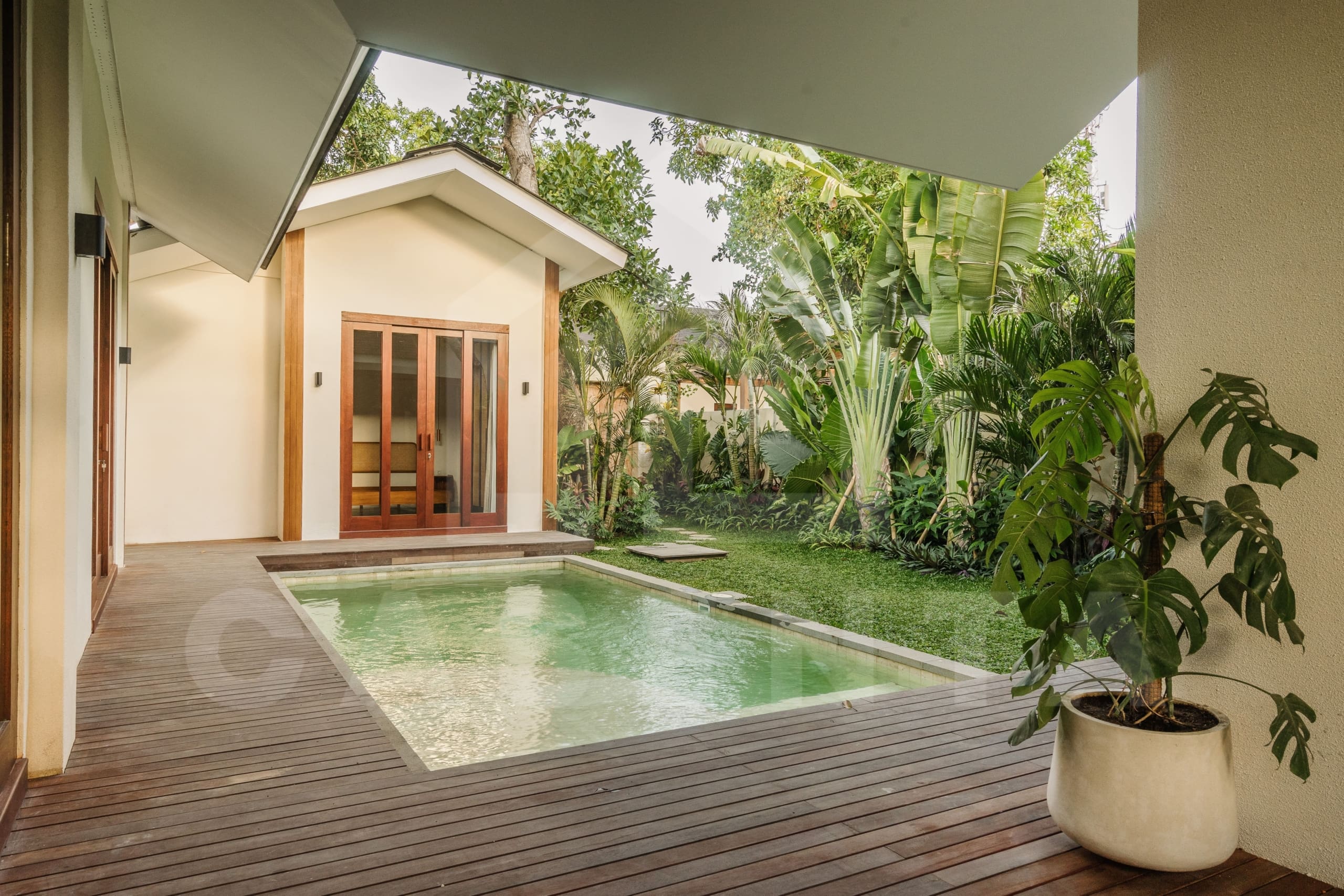 Outdoor area inside 3 bedroom villa in the heart of Sanur