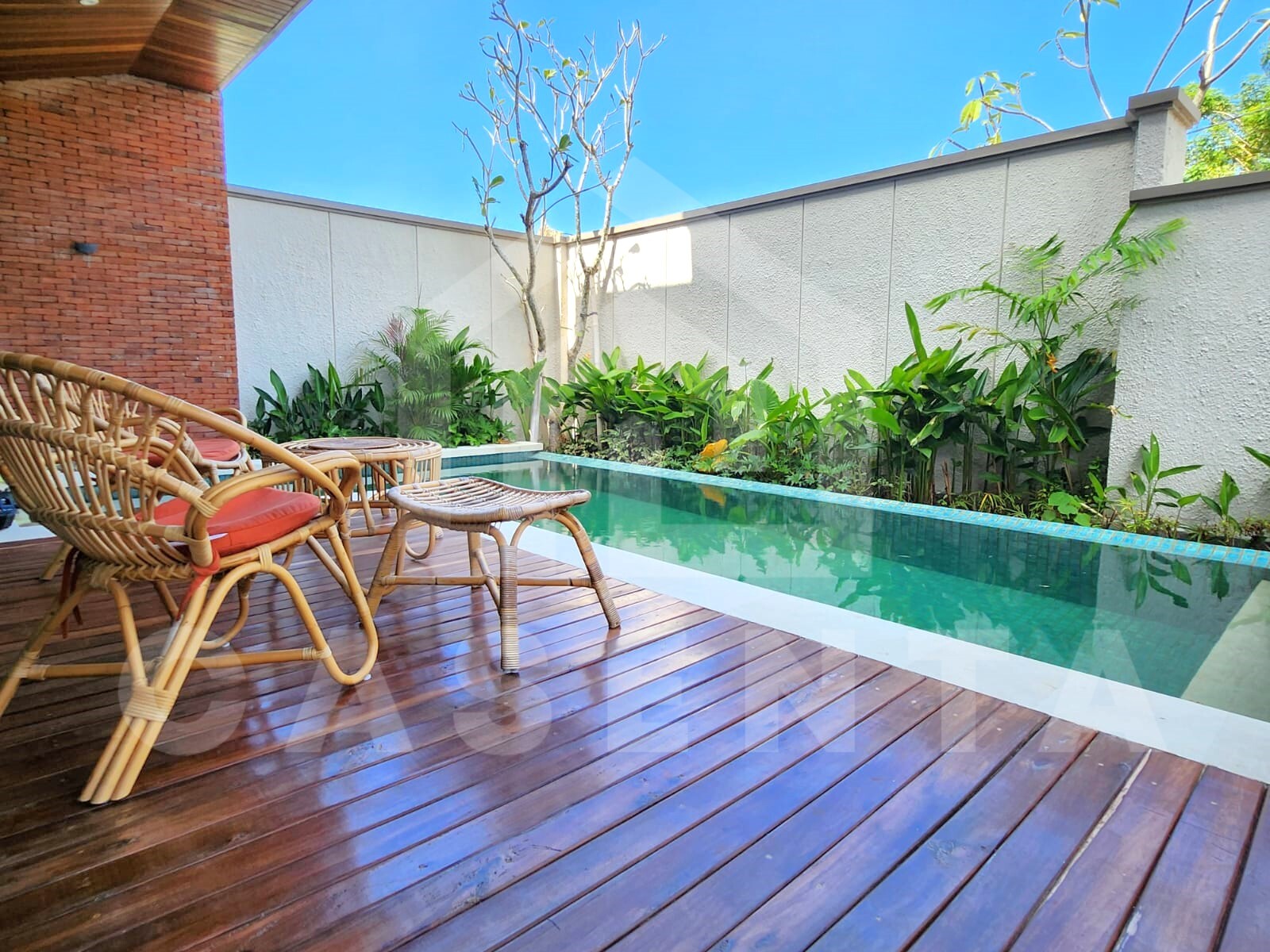 Pool area inside charming 3 bedroom family villa in Sanur