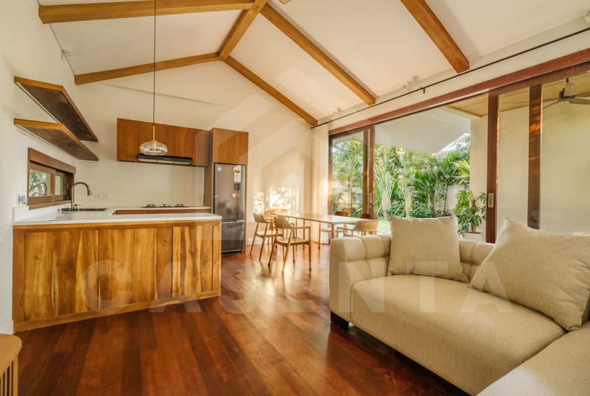 Living area inside 3 bedroom villa in the heart of Sanur