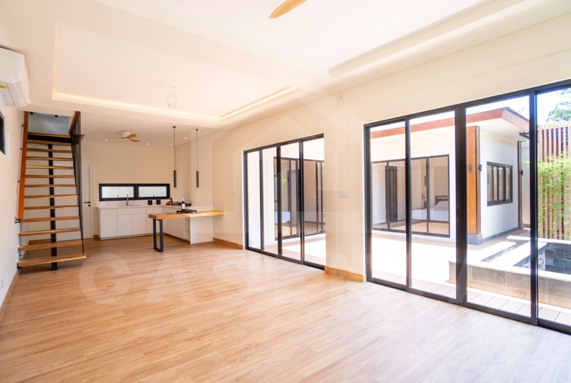 Living area inside authentic 3 bedroom Japanese villa in Sanur