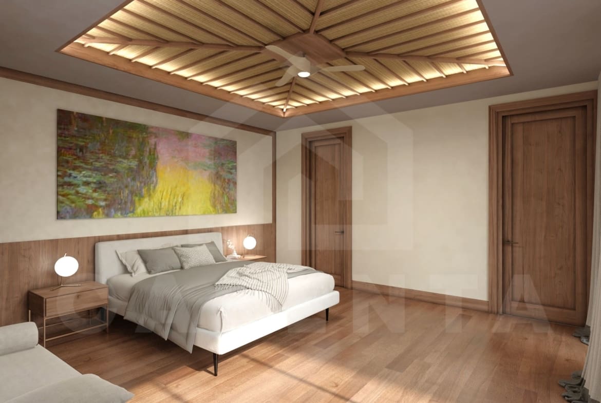 Bedroom of stunning villa inside an exclusive complex in Sanur