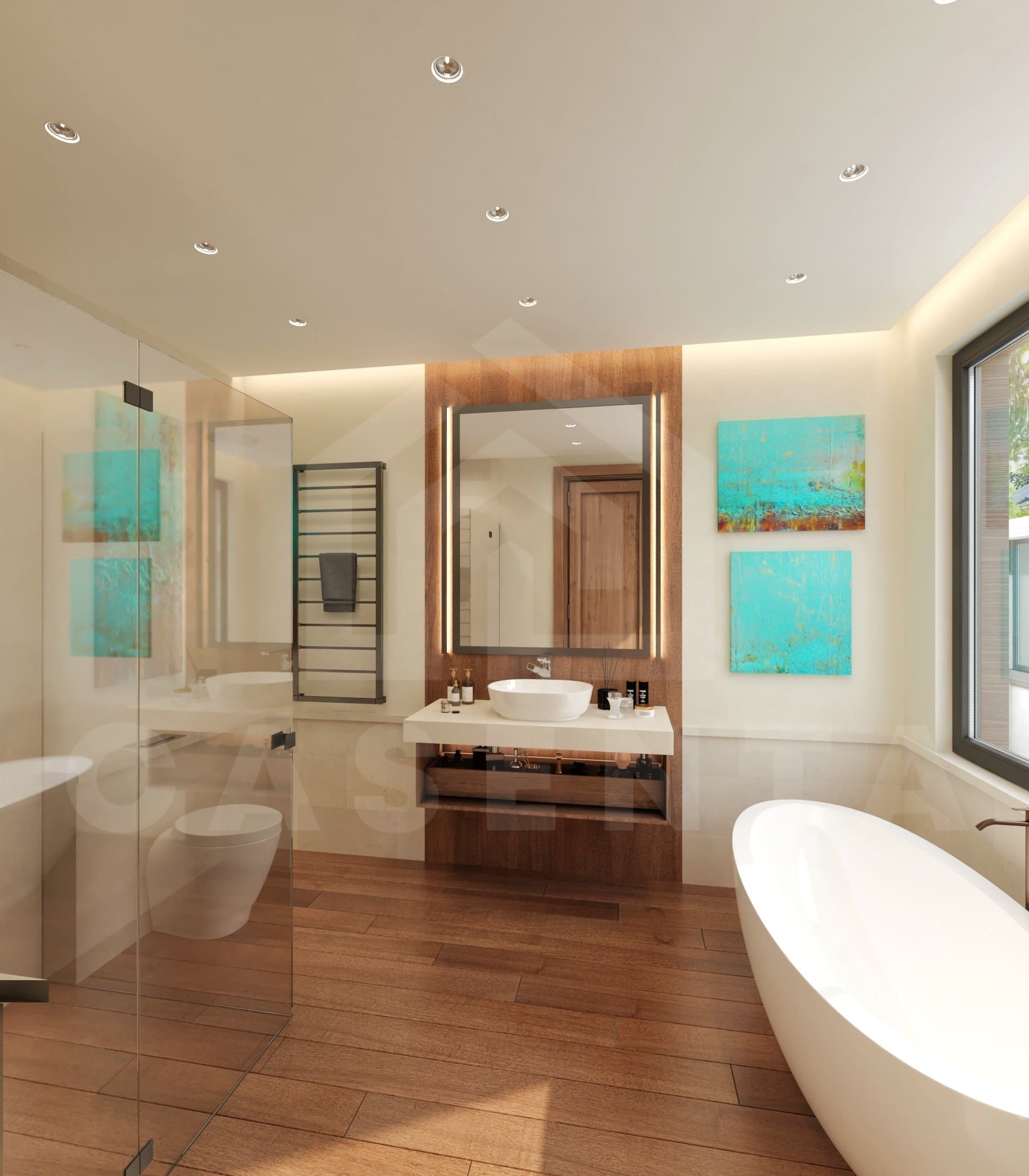 Bathroom inside stunning 3 bedroom villa in Sanur