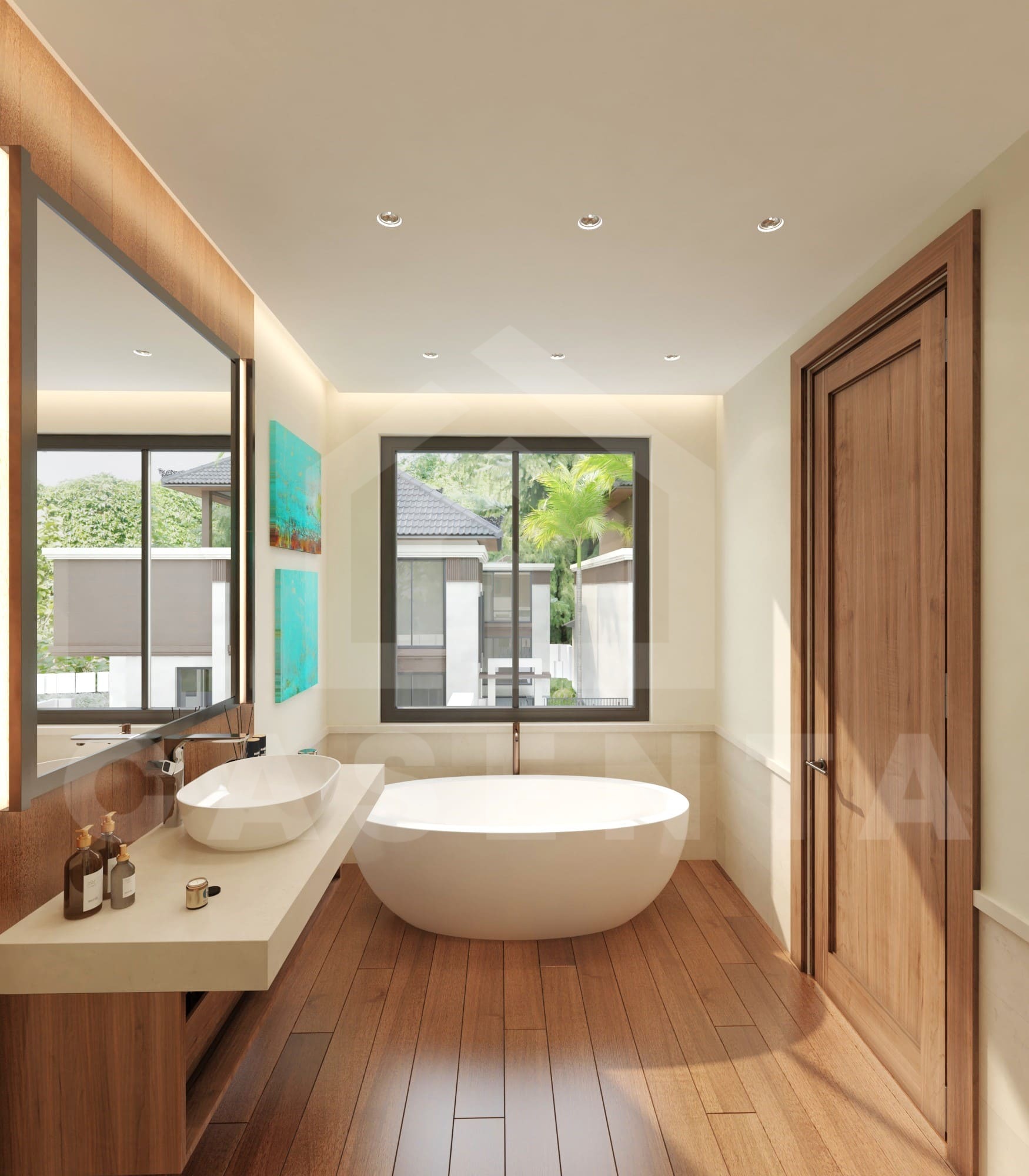 Bathroom inside stunning 3 bedroom villa in Sanur