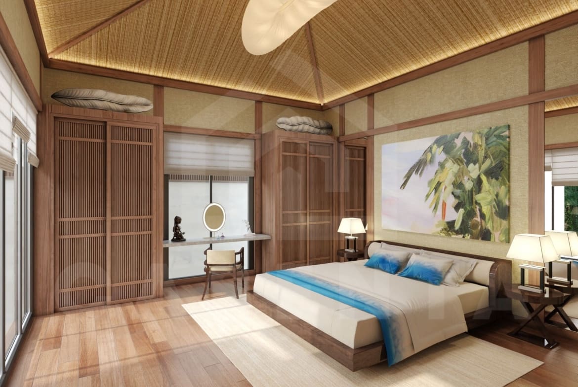 Bedroom of stunning villa inside an exclusive complex in Sanur