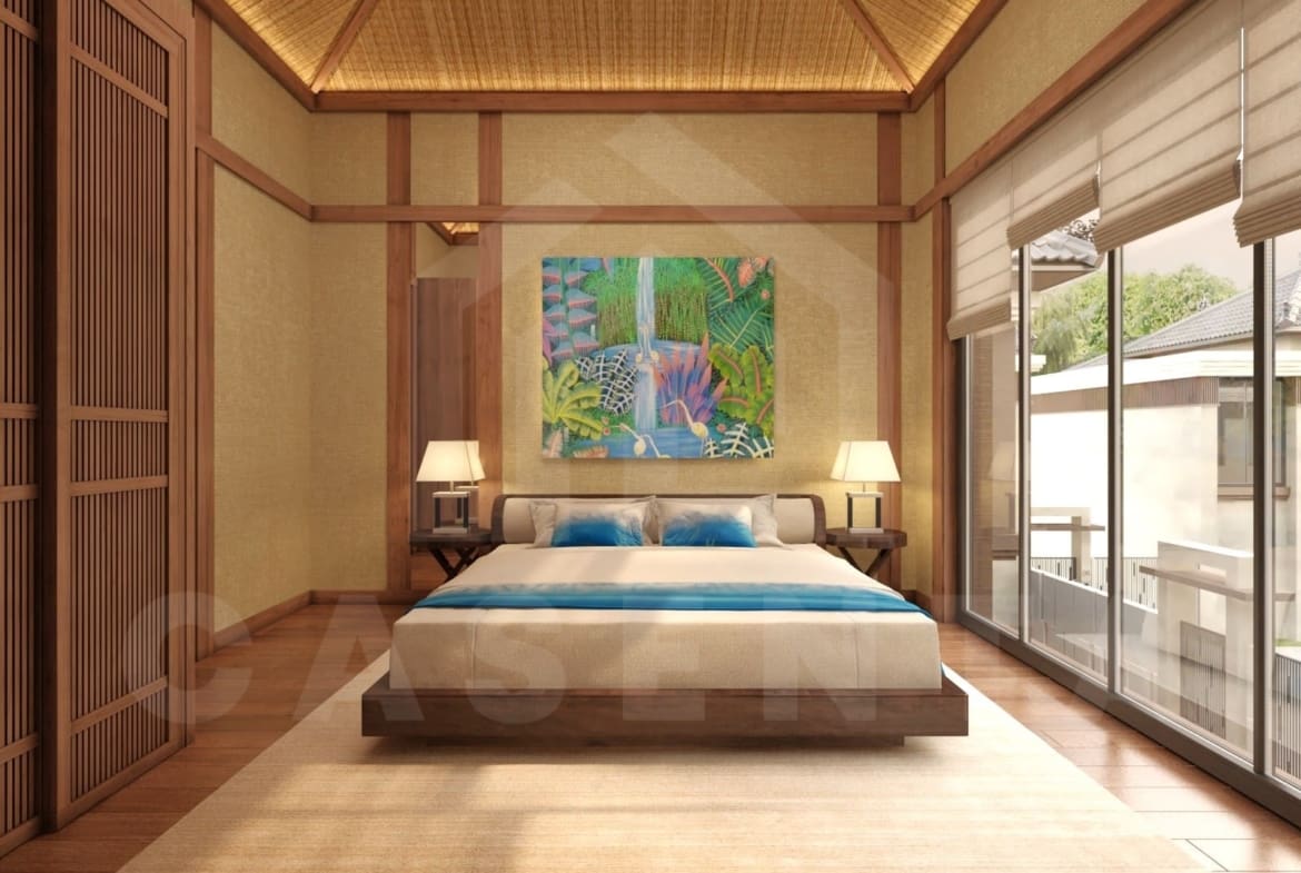 Bedroom inside stunning villa inside exclusive complex in Sanur