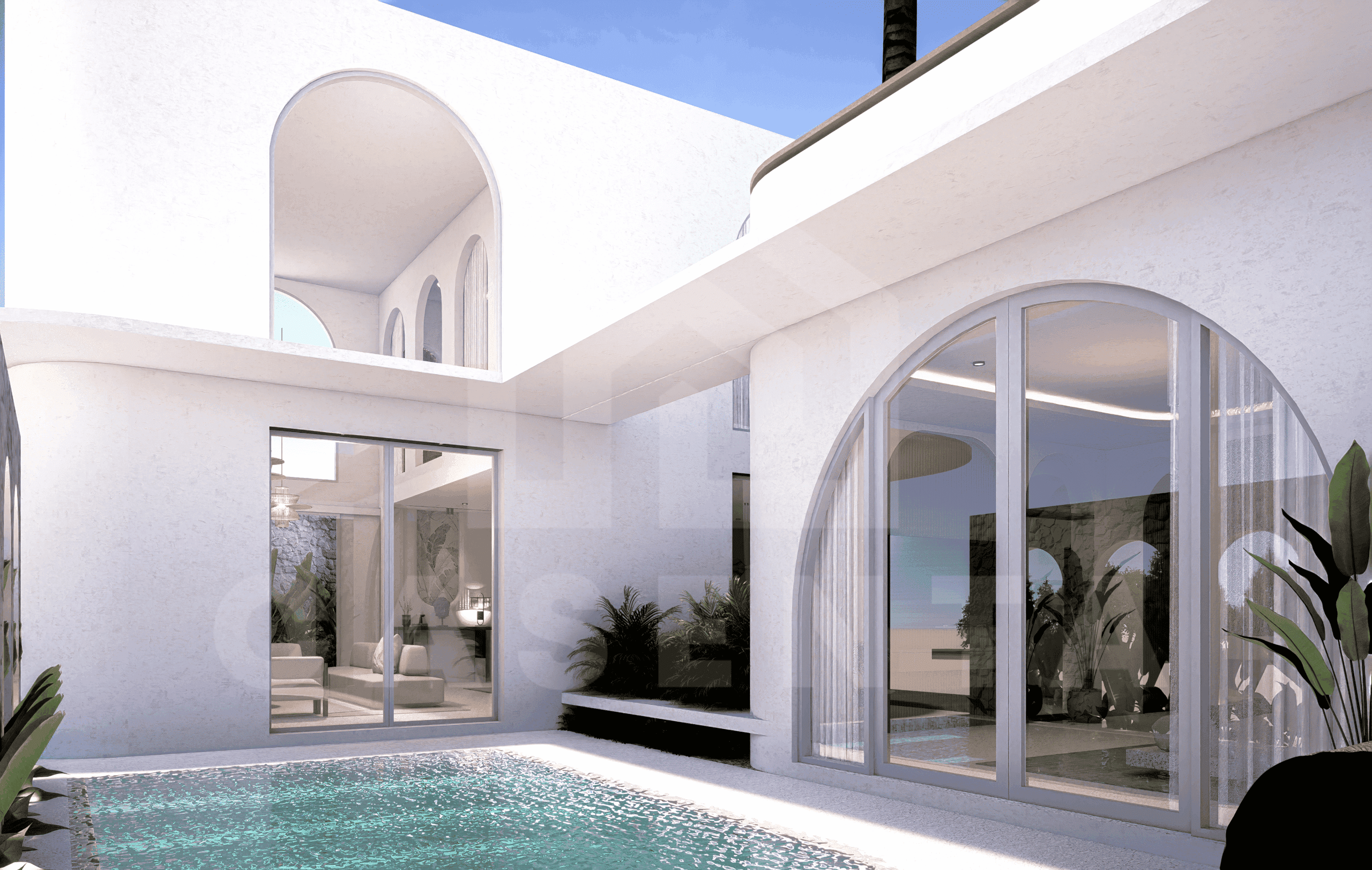 Outdoor area inside admirable 2 bedroom villa in Tumbak Bayuh