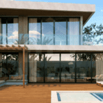 Facade of stylish 3 bedroom villa in Ubud