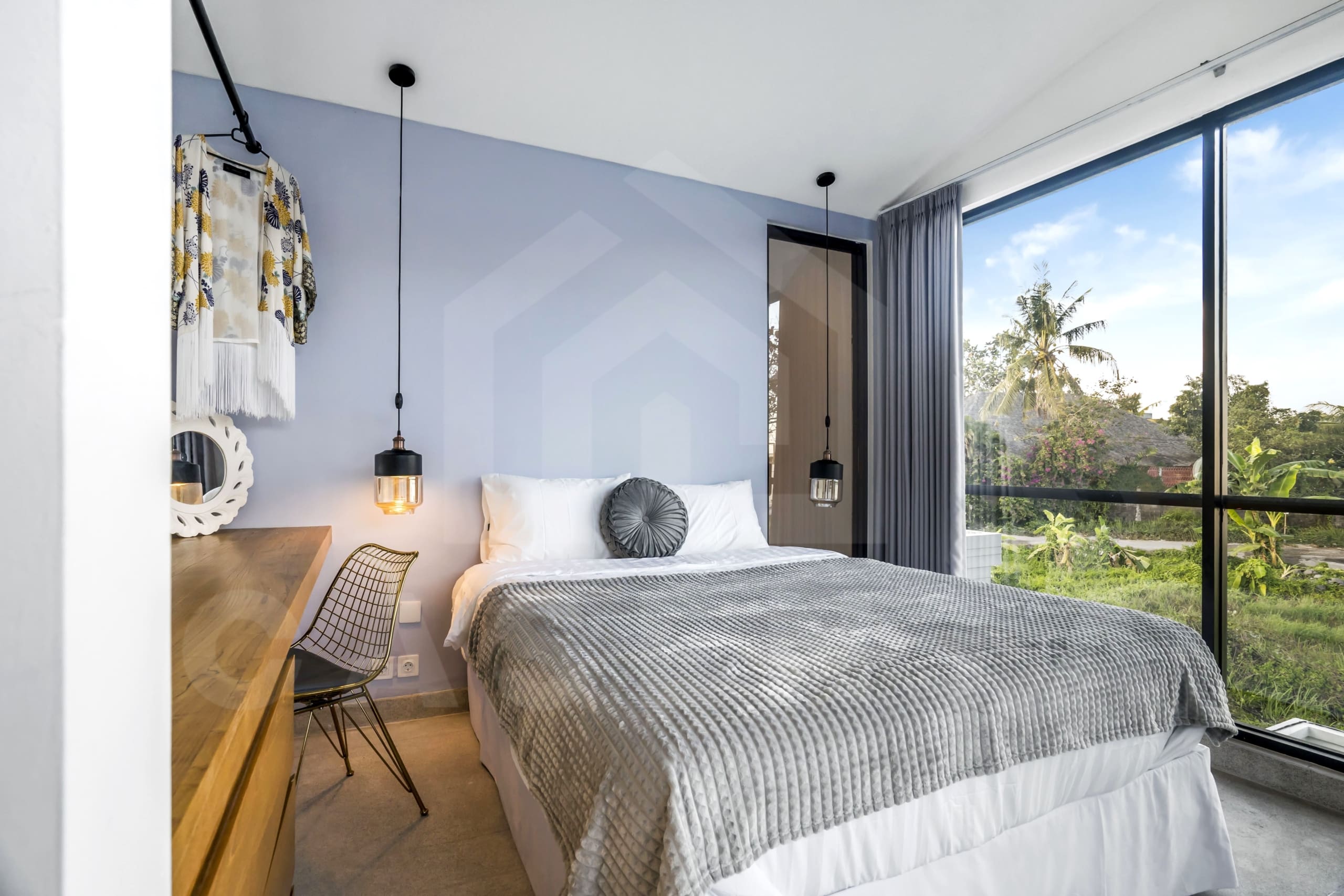 Bedroom inside stylish villa in a desirable Pererenan spot