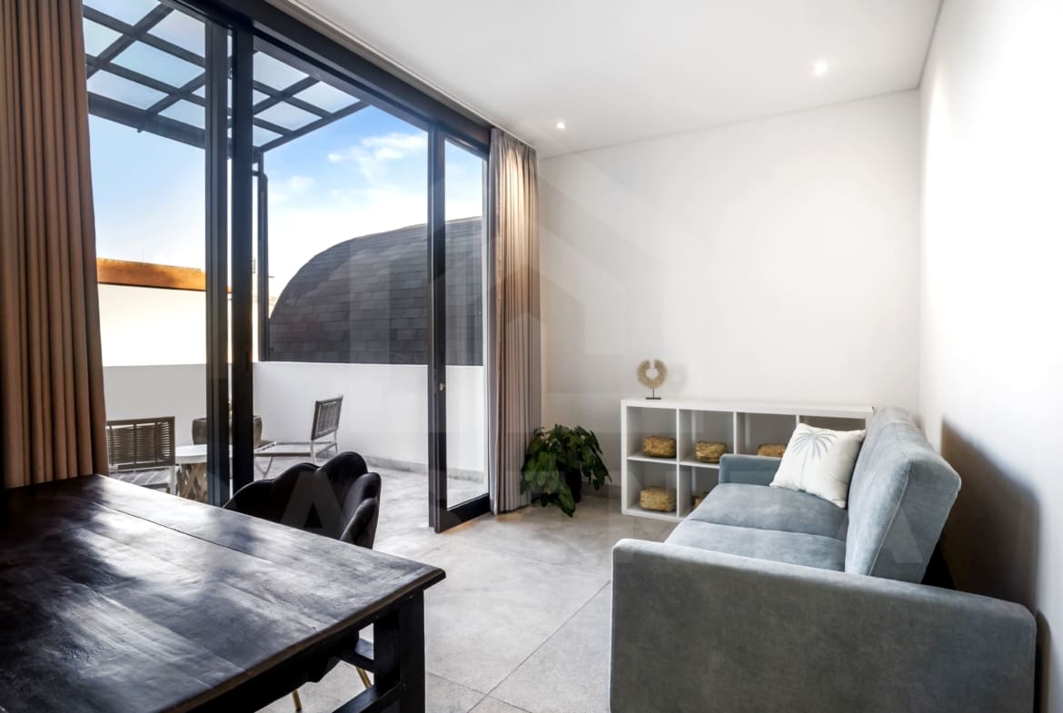 Working space inside stylish 2 bedroom villa in Pererenan