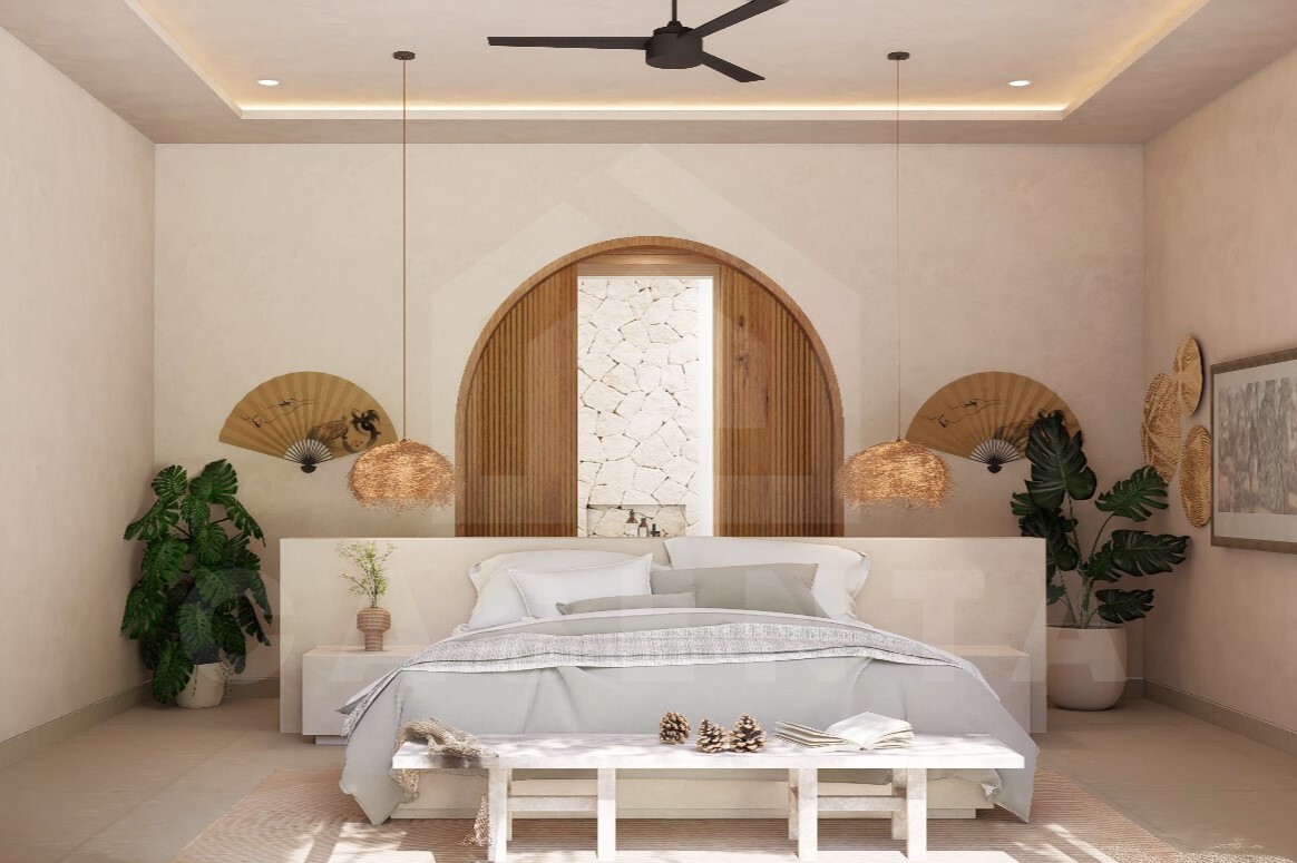 Bedroom inside beautiful villa in Kaba Kaba